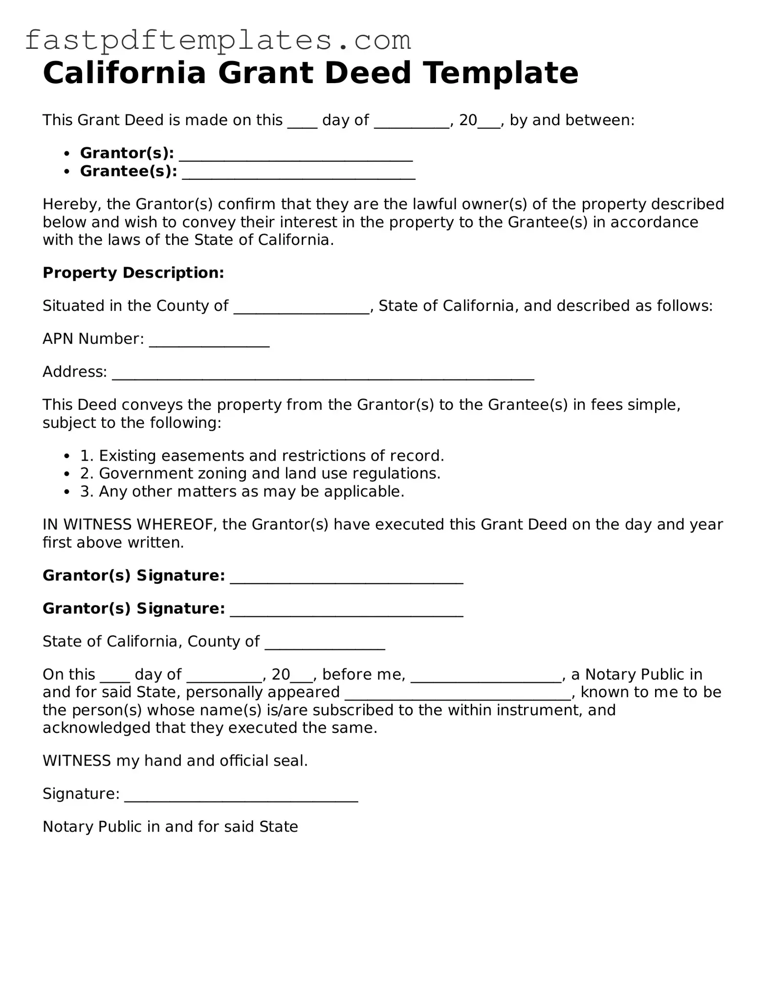 Attorney-Approved California Deed Document