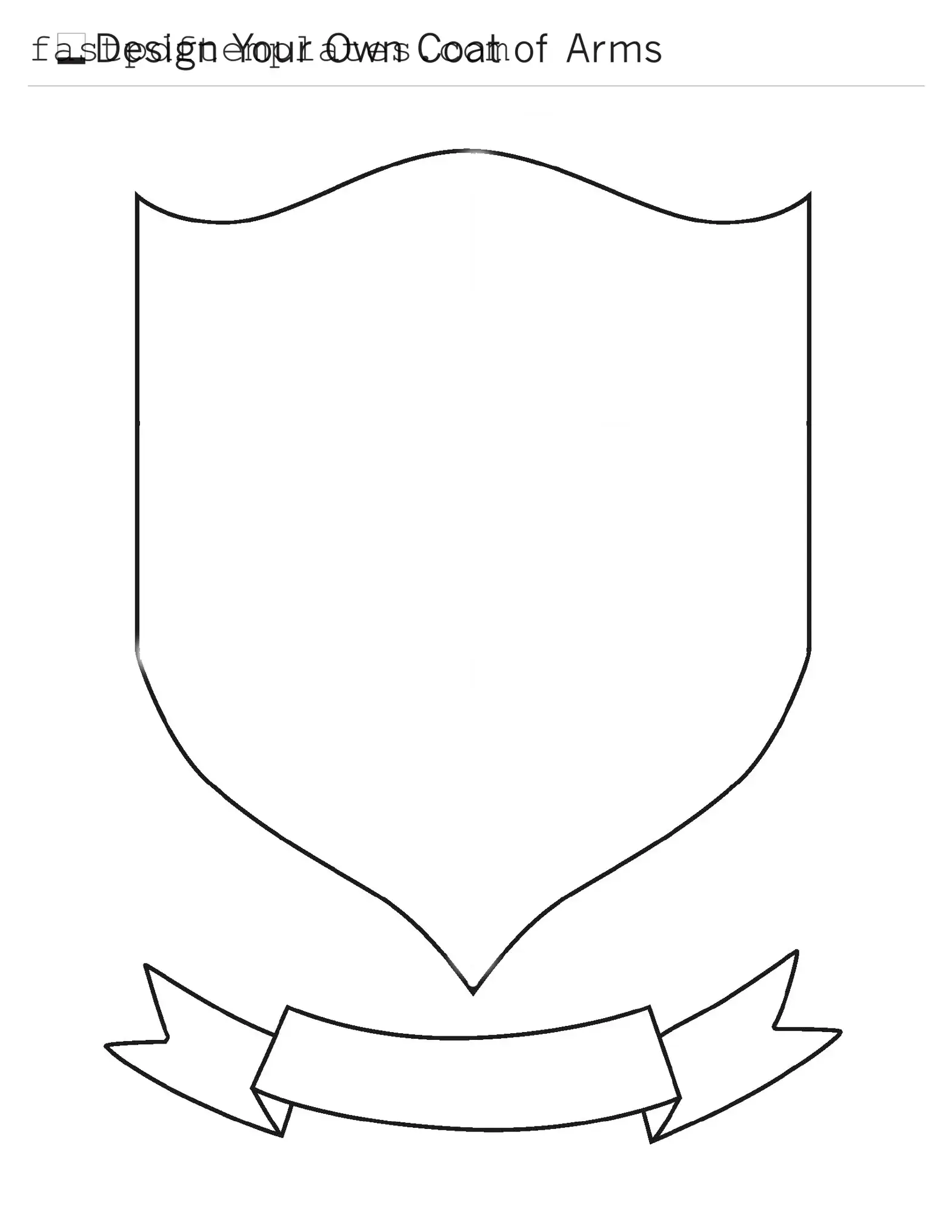 Blank Coat Of Arms Form