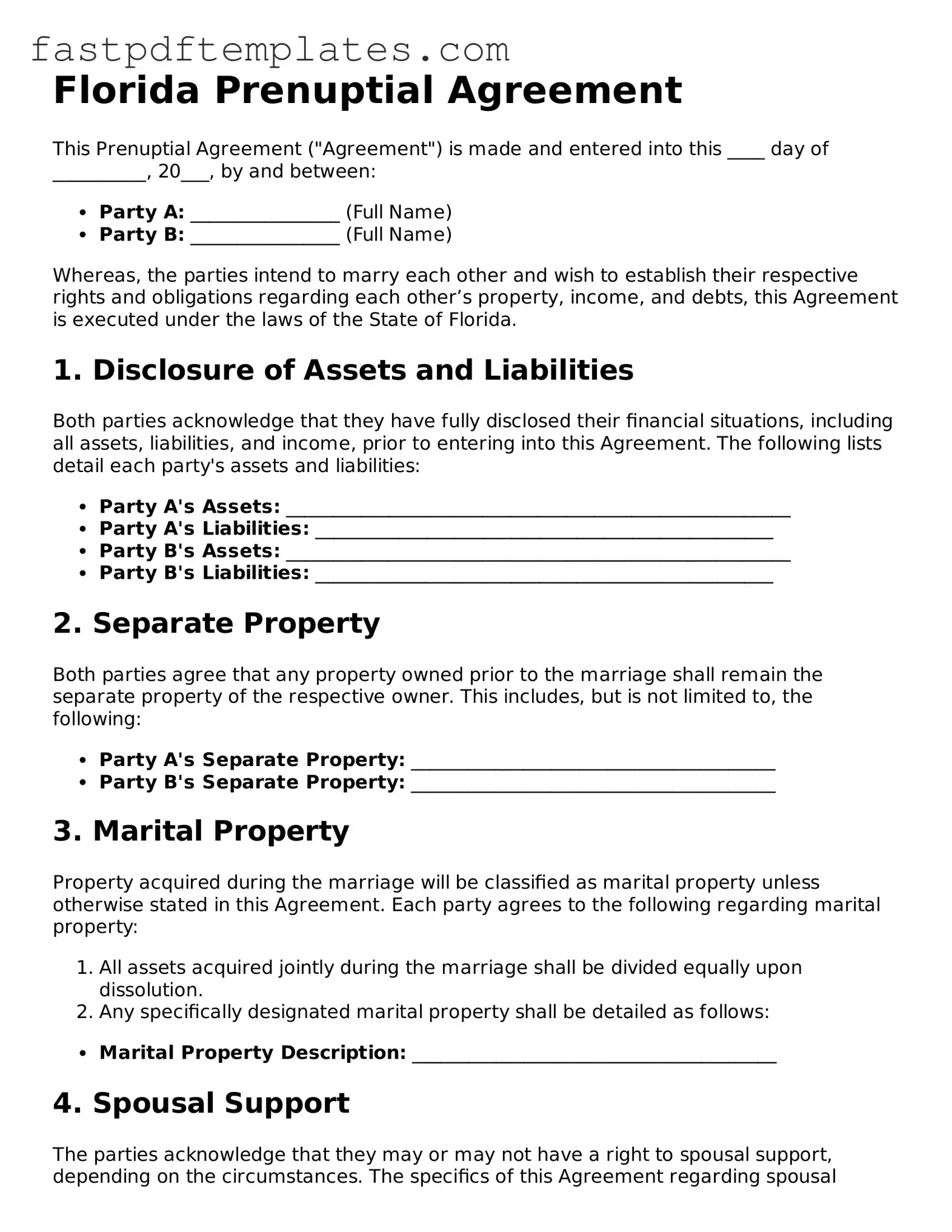 Attorney-Approved Florida Prenuptial Agreement Document