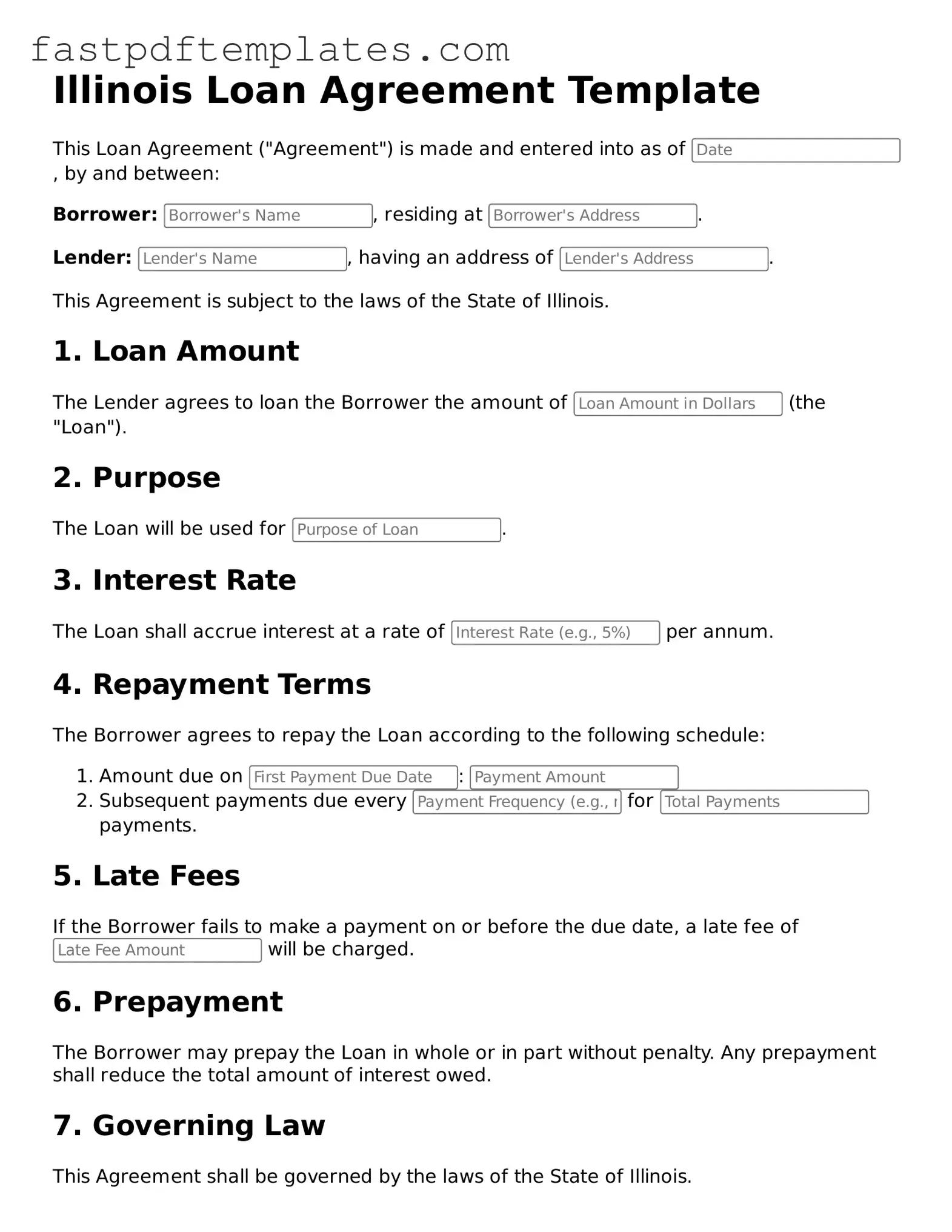 Attorney-Approved Illinois Loan Agreement Document