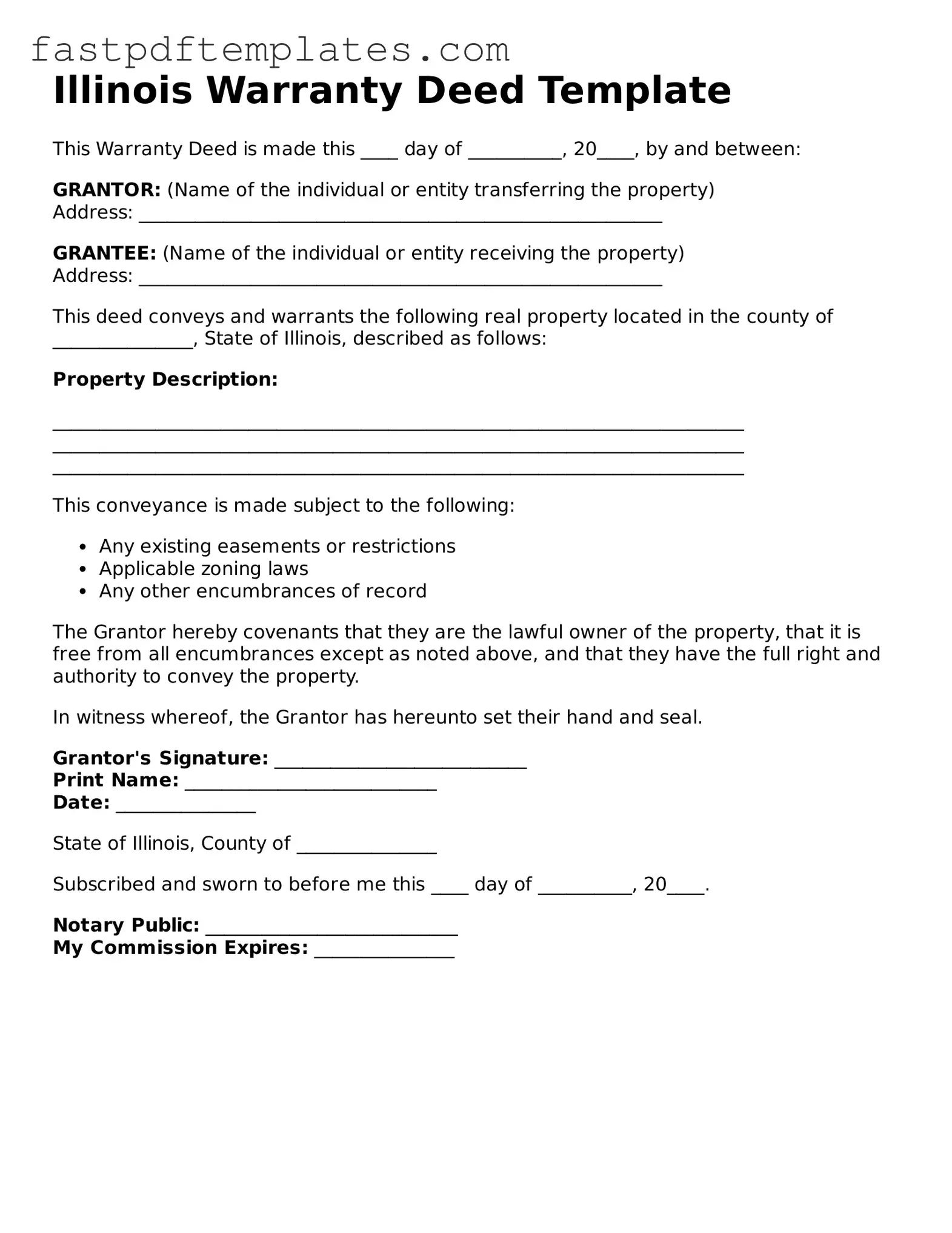 Attorney-Approved Illinois Deed Document