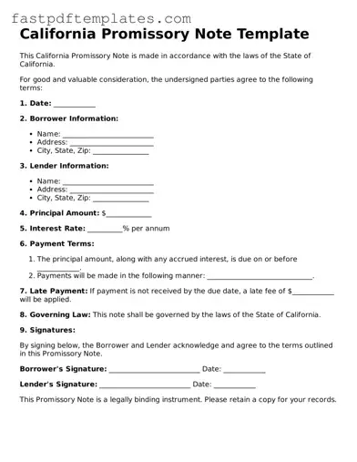 Attorney-Approved California Promissory Note Document