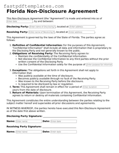 Attorney-Approved Florida Non-disclosure Agreement Document