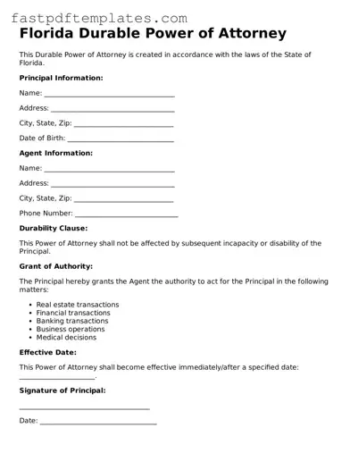 Attorney-Approved Florida Durable Power of Attorney Document
