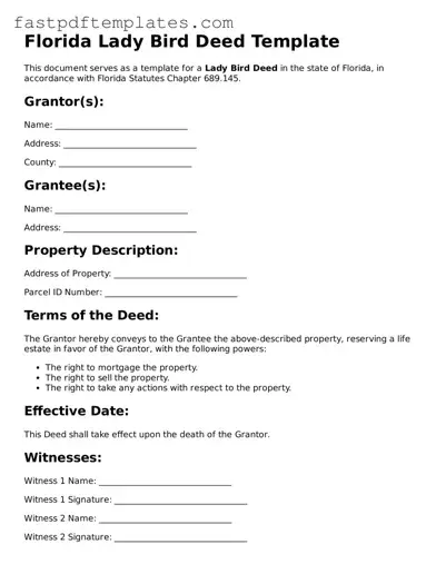 Attorney-Approved Florida Lady Bird Deed Document