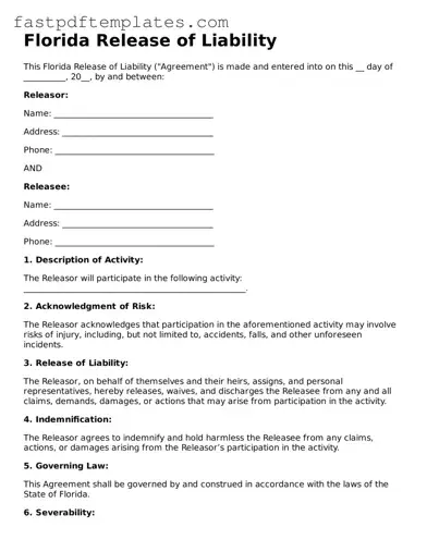Attorney-Approved Florida Release of Liability Document