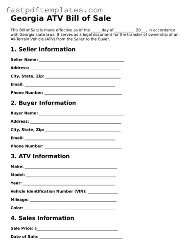 Attorney-Approved Georgia ATV Bill of Sale Document