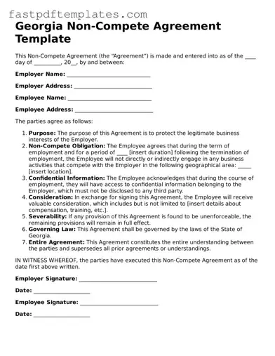 Attorney-Approved Georgia Non-compete Agreement Document