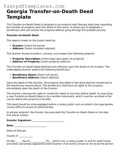 Attorney-Approved Georgia Transfer-on-Death Deed Document
