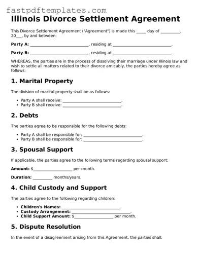 Attorney-Approved Illinois Divorce Settlement Agreement Document