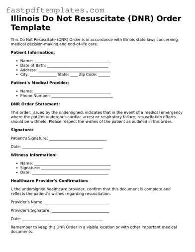 Attorney-Approved Illinois Do Not Resuscitate Order Document