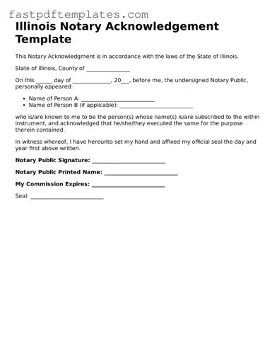 Attorney-Approved Illinois Notary Acknowledgement Document