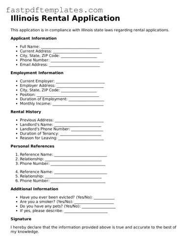 Attorney-Approved Illinois Rental Application Document