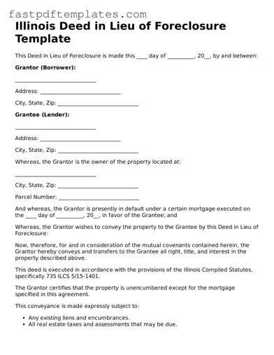 Attorney-Approved Illinois Deed in Lieu of Foreclosure Document