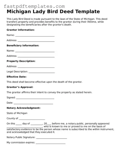 Attorney-Approved Michigan Lady Bird Deed Document