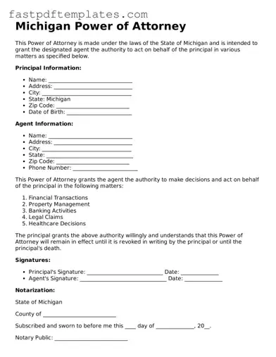 Attorney-Approved Michigan Power of Attorney Document