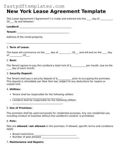Attorney-Approved New York Lease Agreement Document