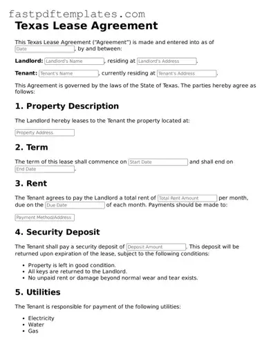 Attorney-Approved Texas Lease Agreement Document
