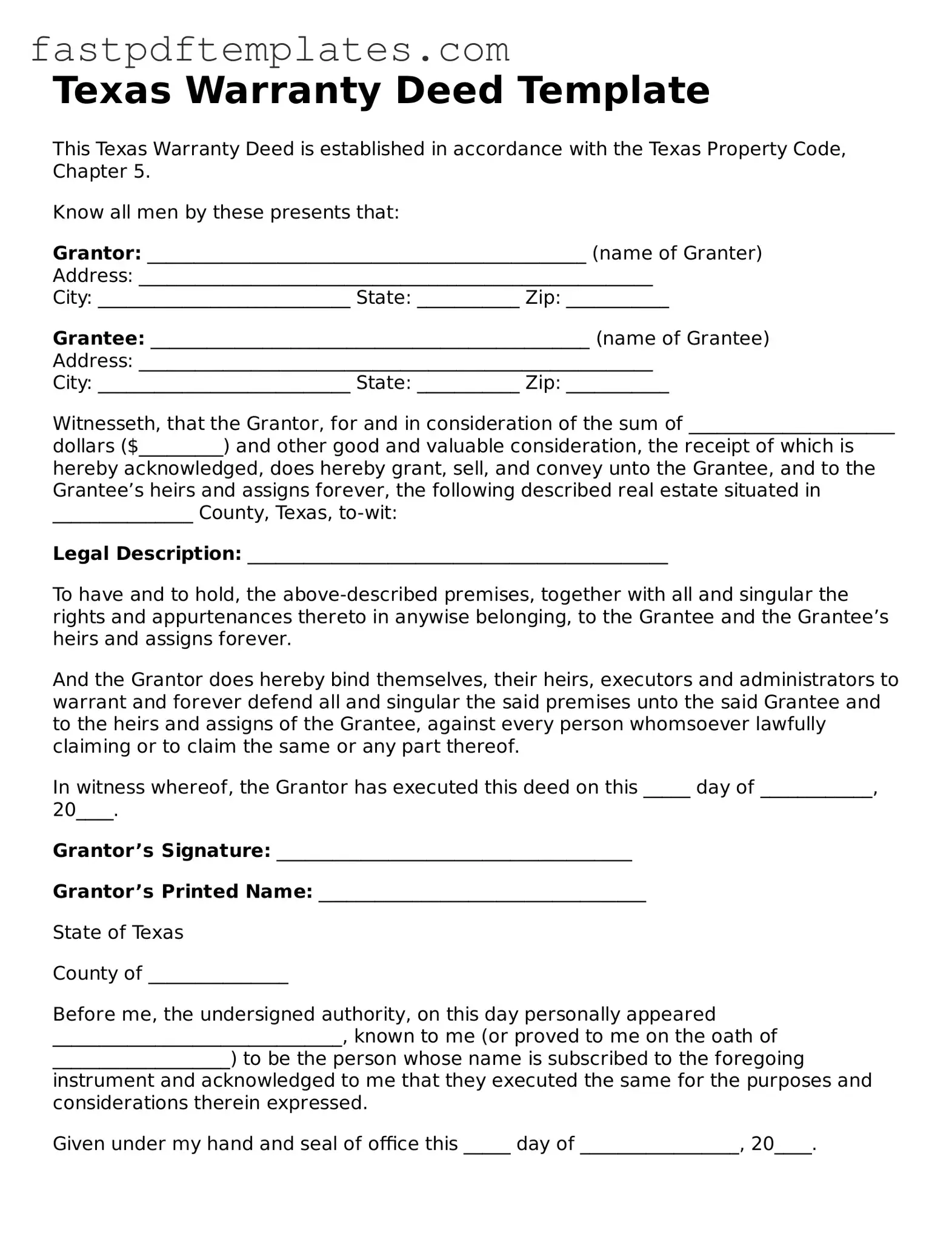 Attorney-Approved Texas Deed Document