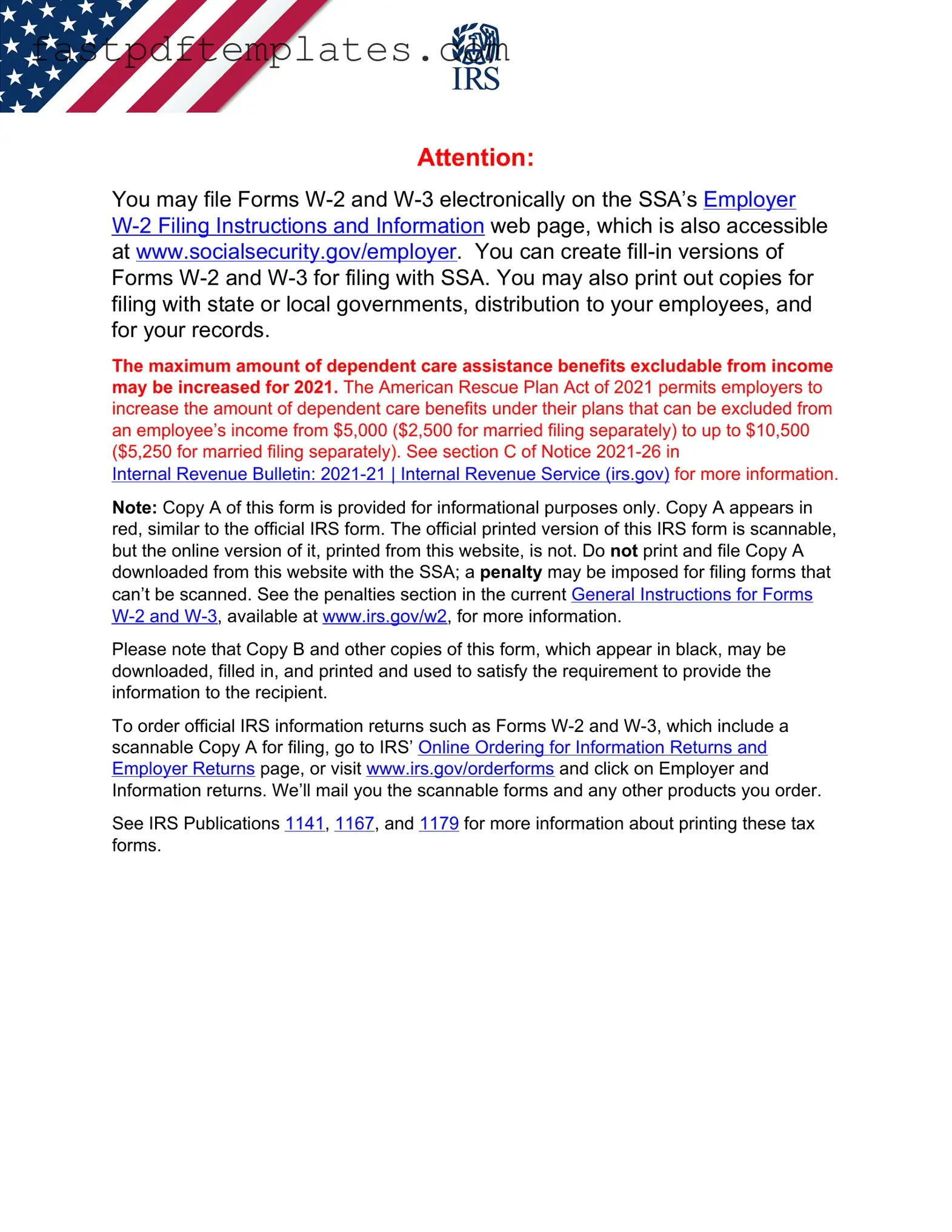 Blank IRS W-2 Form